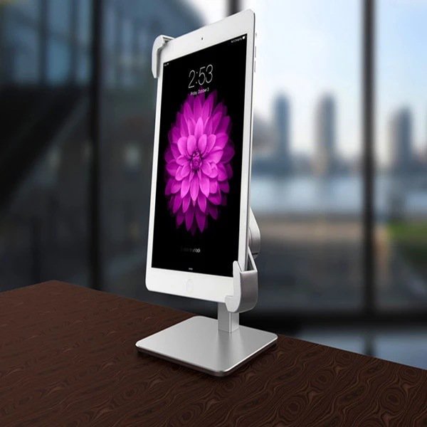 Aluminum Alloy Desk Tablet Stand Display Base Adjustable Bracket Holder Compatible for iPad (silver)