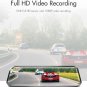 A46 Driving Recorder 9.66-inch Full Streaming Screen Car Dash Cam HD 2.5D curved glass (black)