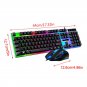 G21B USB Wired Keyboard Mouse Set Rainbow-Color Backlight for Laptop or Desktop PC(White)