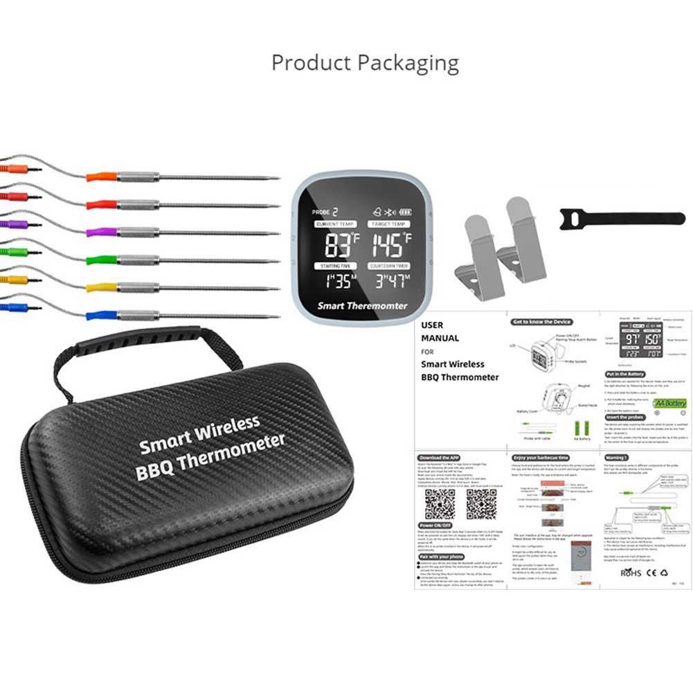 Smart Wireless BBQ Thermometer with Smart App Control