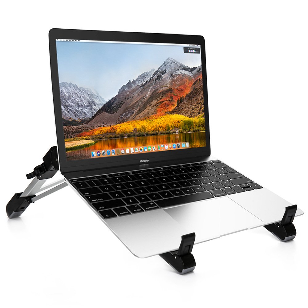Folding Aluminum Alloy Vertical Laptop Stand (white)