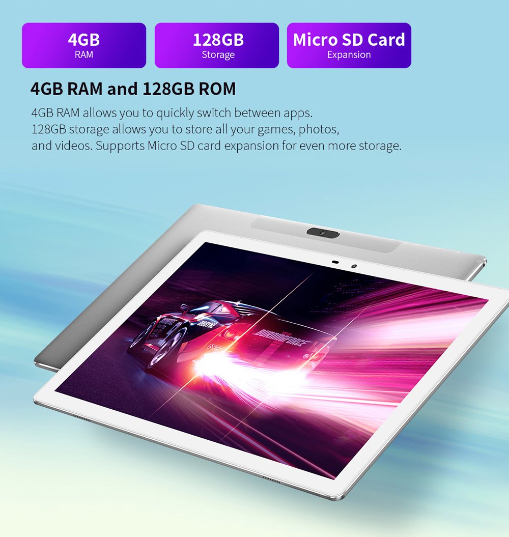 M30 Pro 10.1-inch Android 4G Network Tablet PC 1920x1200 HD Resolution IPS Display 4GB+128GB