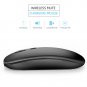 Dual Mode Bluetooth 4.0 + 2.4G Wireless Mute Computer Mouse for PC or Laptop (grey)