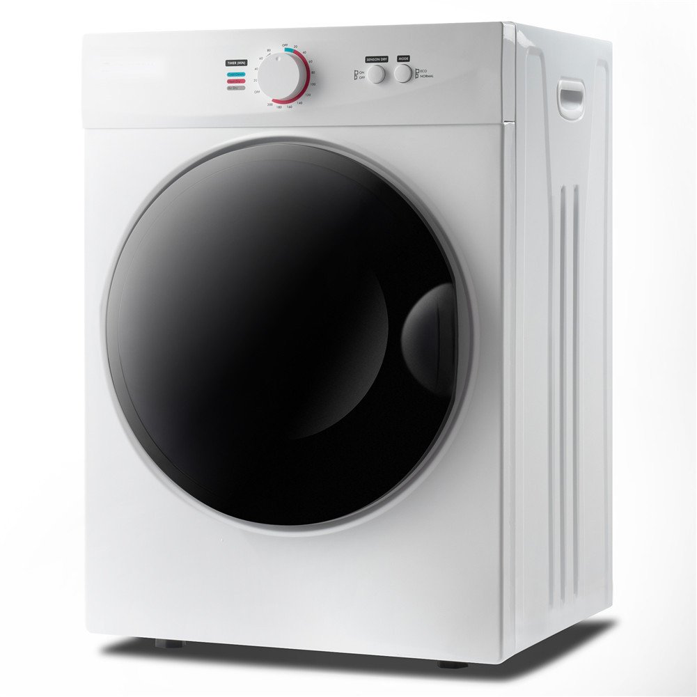 Portable Laundry Dryer With 5 Modes Control Knob For Home, Dorm or RV (white)