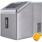 Ice Maker Machine For 48 Lbs/ 24hr Crystal Ice Cubes With Household Ice Shovel Silver