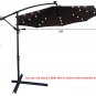 10 ft. Solar Powered LED Lighted Outdoor Patio Umbrella Sun Shade