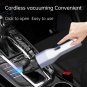 Cordless Mini Car Vacuum Cleaner with LED Light for Car Interior (silver)