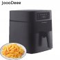 5.8 Qt Electric Air Fryer Hot Oven Oil-Free Cooker LED Touch Digital Screen Square Basket (black)
