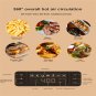 5.8 Qt Electric Air Fryer Hot Oven Oil-Free Cooker LED Touch Digital Screen Square Basket (black)