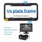 Wireless Solar License Plate Frame +4.3 Inch Display Rear View Camera System (black) black
