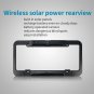 Wireless Solar License Plate Frame +4.3 Inch Display Rear View Camera System (black) black