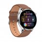 1.28-inch W3 Android Bluetooth-compatible Call Answering Smartwatch (Brown Leather Wristband)