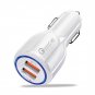 Qualcomm QC3.0 Dual USB Quick Charge Car Charger Adapter (white)
