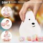 Rechargeable USB Cute Bear Color-Changing Night Light Remote Controlled Luminous LED Baby Lamp