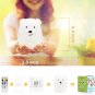 Rechargeable USB Cute Bear Color-Changing Night Light Remote Controlled Luminous LED Baby Lamp