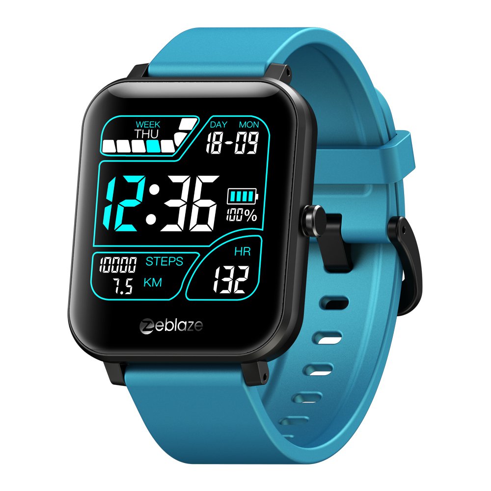 New 1.54-inch Zeblaze GTS Android Smartwatch Health monitor MP3 Dual Bluetooth connectivity (Blue)