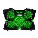 5 Fans Gaming Laptop Cooling Pad for 12-17-inch Laptops with LED Lights Dual USB Ports