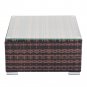 [US Direct] 3-piece Concise Design Weaving Rattan Modular Sofa Set 2 Corner Sofas + 1 Coffee Table