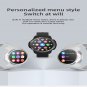 1.28-inch MT12 Android Smartwatch 8GB Storage BT Calling (White)