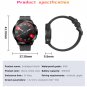 1.32-inch HD MT13 Waterproof Bluetooth Health Monitor Bracelet Android Smartwatch(Black)