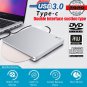 USB3.0 + Type-C External Slot-Loading DVD Drive for Desktops or Laptops (Gold)