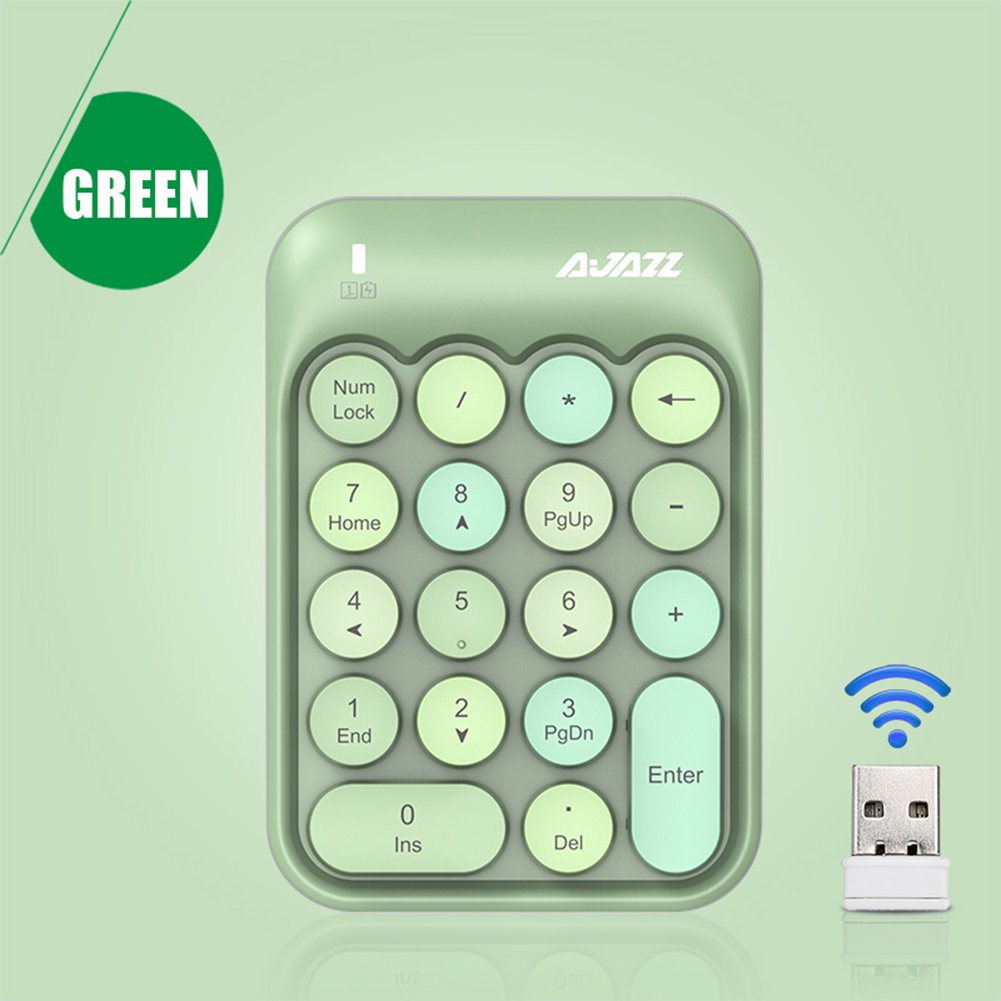 AK18 2.4G Wireless 18-key Numeric Keypad (mixed color Green)