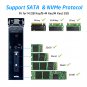 M.2 NVME/SATA Dual Protocol Type-C Mobile External Drive Case Adapter (Striped)