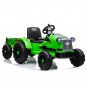 [US Direct]Kids 3-spd Ride-on Tractor with Trailer + Parental Remote Control (Green)