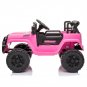 [US Direct]Pink ride-on Jeep  with parental remote control (for kids age 3-6)