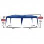 [US Direct]10x20ft Folding Canopy Family Tent Windproof+Waterproof with Carrying Case (blue)