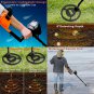 [US Direct]10-inch Waterproof Treasure Finding Metal Detector (Black and Orange)