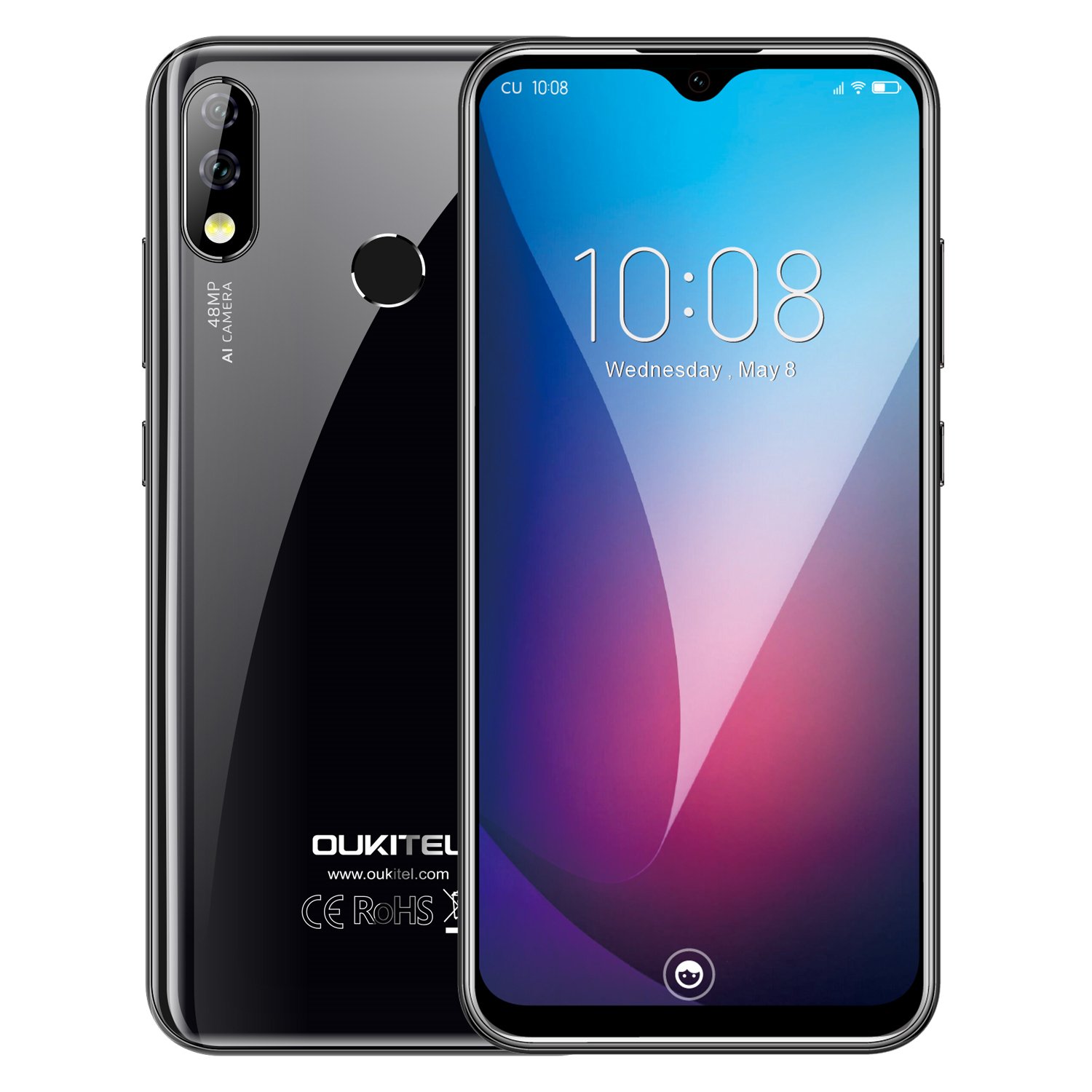 New Unlocked Original OUKITEL Y4800 Android 4G Smartphone (6GB+128GB)(Black)