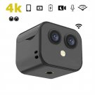 4K Night Vision Mini Camera with Dual Lens Camera and 170° Wide Angle View