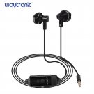 Waytronic BLE Wired Earphones Call Recording Voice Headset (black)