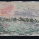'Dawn on the Bay' small art quilt.  18 1/2" x 24 1/2"