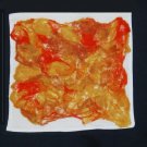 'Hot' small art quilt.  13 x 14"