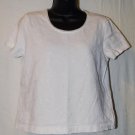 Casual Corner Annex Women's White Floral Embroidered Short Sleeve Top Size: P/M