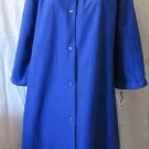 Appel Women's Robe Long Sleeve Snap Royal Blue Embroidered Lounger Size: M