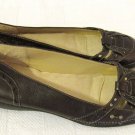 Aerosoles Women's Copenhagen Solid Dark Brown Leather Flats Low Size: 7 M