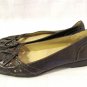 Aerosoles Women's Copenhagen Solid Dark Brown Leather Flats Low Size: 7 M