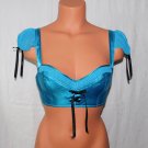 Frederick's of Hollywood Teal Satin Underwire Corset Full Figure Bra Size: L
