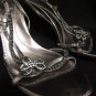 Two Lips Women's Jeweled Upper Statement Silver/Pewter Sandal Size: 9 M