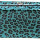 Nicole Lee Women's Teal Animal Multi-Color Print Vinyl Wallet Clutch Organizer