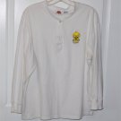Looney Tunes Women's Embroidered Tweety Bird Top - White Size: L