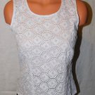 Van-Heusen Studio Women's White Embroidered Sleeveless Top Size: S/P