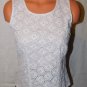 Van-Heusen Studio Women's White Embroidered Sleeveless Top Size: S/P