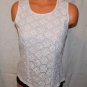 Van-Heusen Studio Women's White Embroidered Sleeveless Top Size: S/P