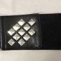 Black Women's Silver-Studded Elastic Cinch Belt With Interlocking Closure