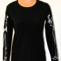 Chico's "CHAT-TEES CHEERS" Women's Multi-Color Screen Print Tee Top S: M