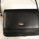 Buxton Black Women's Double Flap Mini Organizer Clutch Wallet/Shoulder Bag